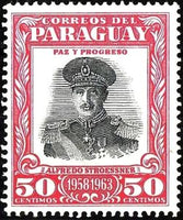 Paraguay 1958 President Alfredo Stroessner-Stamps-Paraguay-Mint-StampPhenom