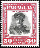 Paraguay 1958 President Alfredo Stroessner-Stamps-Paraguay-Mint-StampPhenom