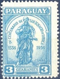 Paraguay 1958 Wooden statue of St. Ignatius-Stamps-Paraguay-Mint-StampPhenom