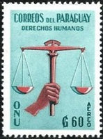 Paraguay 1960 Declaration of Human Rights-Stamps-Paraguay-Mint-StampPhenom