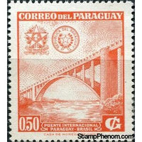 Paraguay 1961 Internacional Bridge Rio Paraná-Stamps-Paraguay-Mint-StampPhenom