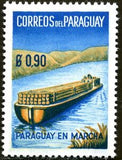 Paraguay 1961 Logs on River Barge-Stamps-Paraguay-Mint-StampPhenom