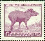 Paraguay 1961 Tapir (Tapirus terrestris)-Stamps-Paraguay-Mint-StampPhenom