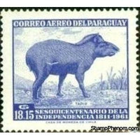 Paraguay 1961 Tapir (Tapirus terrestris)-Stamps-Paraguay-Mint-StampPhenom