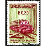 Paraguay 1961 ‭Truck carrying logs-Stamps-Paraguay-Mint-StampPhenom