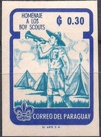 Paraguay 1962 Boy scout with trumpet-Stamps-Paraguay-Mint-StampPhenom