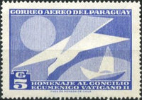 Paraguay 1962 Dove Symbolizing Holy Ghost-Stamps-Paraguay-Mint-StampPhenom