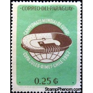 Paraguay 1962 Football Stadium-Stamps-Paraguay-Mint-StampPhenom