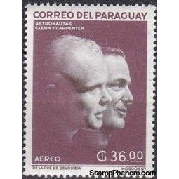 Paraguay 1962 John H. Glenn Jr. and Scott Carpenter-Stamps-Paraguay-Mint-StampPhenom