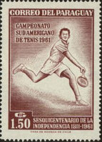 Paraguay 1962 Tennis Player-Stamps-Paraguay-Mint-StampPhenom