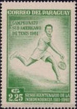 Paraguay 1962 Tennis Player-Stamps-Paraguay-Mint-StampPhenom