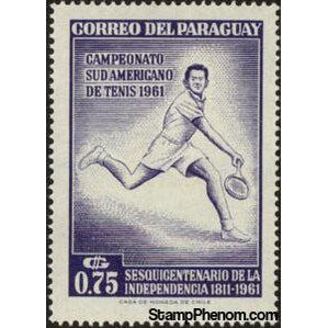 Paraguay 1962 Tennis Player-Stamps-Paraguay-Mint-StampPhenom