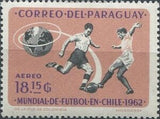 Paraguay 1962 Two players fighting for the ball-Stamps-Paraguay-Mint-StampPhenom