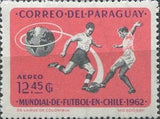 Paraguay 1962 Two players fighting for the ball-Stamps-Paraguay-Mint-StampPhenom