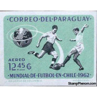 Paraguay 1962 Two players fighting for the ball-Stamps-Paraguay-Mint-StampPhenom