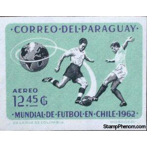 Paraguay 1962 Two players fighting for the ball-Stamps-Paraguay-Mint-StampPhenom