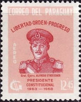 Paraguay 1963 Alfredo Stroessner (1912-2006)-Stamps-Paraguay-Mint-StampPhenom