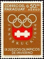 Paraguay 1963 Olympic Rings-Stamps-Paraguay-Mint-StampPhenom