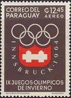 Paraguay 1963 Olympic Rings-Stamps-Paraguay-Mint-StampPhenom