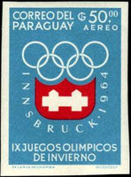 Paraguay 1963 Olympic Rings-Stamps-Paraguay-Mint-StampPhenom