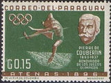 Paraguay 1963 Pierre de Coubertin (1863-1937),High jump-Stamps-Paraguay-Mint-StampPhenom