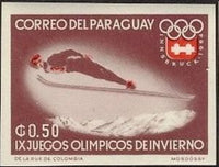 Paraguay 1963 Ski Jumper-Stamps-Paraguay-Mint-StampPhenom