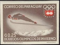 Paraguay 1963 Ski Jumper-Stamps-Paraguay-Mint-StampPhenom