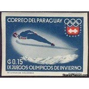 Paraguay 1963 Ski Jumper-Stamps-Paraguay-Mint-StampPhenom