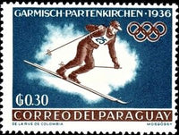 Paraguay 1963 Ski Runner-Stamps-Paraguay-Mint-StampPhenom