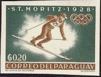 Paraguay 1963 Ski Runner-Stamps-Paraguay-Mint-StampPhenom