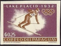 Paraguay 1963 Ski Runner-Stamps-Paraguay-Mint-StampPhenom