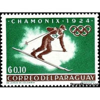 Paraguay 1963 Ski Runner-Stamps-Paraguay-Mint-StampPhenom