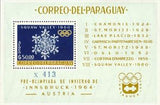 Paraguay 1963 Squaw Valley Winter Olympics - 1960 Snow Crystals Emblem-Stamps-Paraguay-Mint-StampPhenom