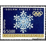 Paraguay 1963 Squaw Valley Winter Olympics - 1960 Snow Crystals Emblem-Stamps-Paraguay-Mint-StampPhenom