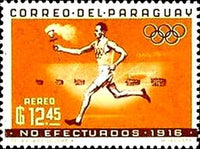 Paraguay 1963 Torch runner-Stamps-Paraguay-Mint-StampPhenom