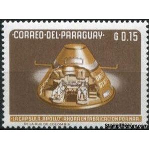 Paraguay 1964 Apollo Capsule-Stamps-Paraguay-Mint-StampPhenom