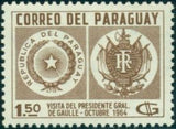 Paraguay 1964 Coats of Arms of Paraguay and France-Stamps-Paraguay-Mint-StampPhenom