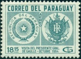 Paraguay 1964 Coats of Arms of Paraguay and France-Stamps-Paraguay-Mint-StampPhenom