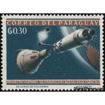 Paraguay 1964 Gemini Space Capsule Docks with Agena Target Vehicle-Stamps-Paraguay-Mint-StampPhenom