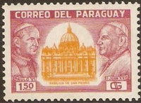 Paraguay 1964 Popes Paul VI and John XXIII-Stamps-Paraguay-Mint-StampPhenom