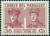 Paraguay 1964 Presidents Stroessner and de Gaulle-Stamps-Paraguay-Mint-StampPhenom