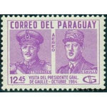 Paraguay 1964 Presidents Stroessner and de Gaulle-Stamps-Paraguay-Mint-StampPhenom