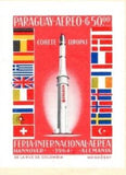 Paraguay 1964 Rocket and flags of Europe-Stamps-Paraguay-Mint-StampPhenom