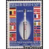 Paraguay 1964 Rocket and flags of Europe-Stamps-Paraguay-Mint-StampPhenom