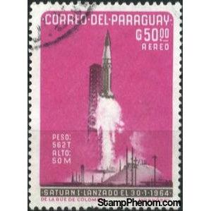 Paraguay 1964 Saturn Rocket-Stamps-Paraguay-Mint-StampPhenom