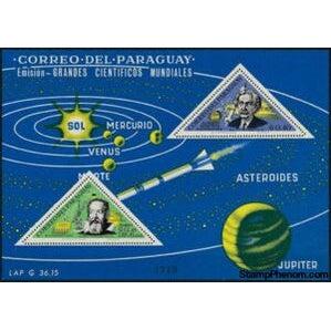 Paraguay 1965 Albert Einstein and Galileo Galilei-Stamps-Paraguay-Mint-StampPhenom