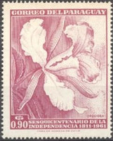 Paraguay 1965 Cattleya warscewiczii-Stamps-Paraguay-Mint-StampPhenom