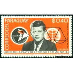 Paraguay 1965 JFK leader of peace and world progress-Stamps-Paraguay-Mint-StampPhenom