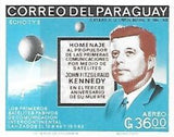 Paraguay 1966 Communications satellite Echo 1 and Echo 2; John F. Kennedy-Stamps-Paraguay-Mint-StampPhenom