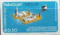 Paraguay 1966 Floating Launch and Control Facility, Satellite-Stamps-Paraguay-Mint-StampPhenom